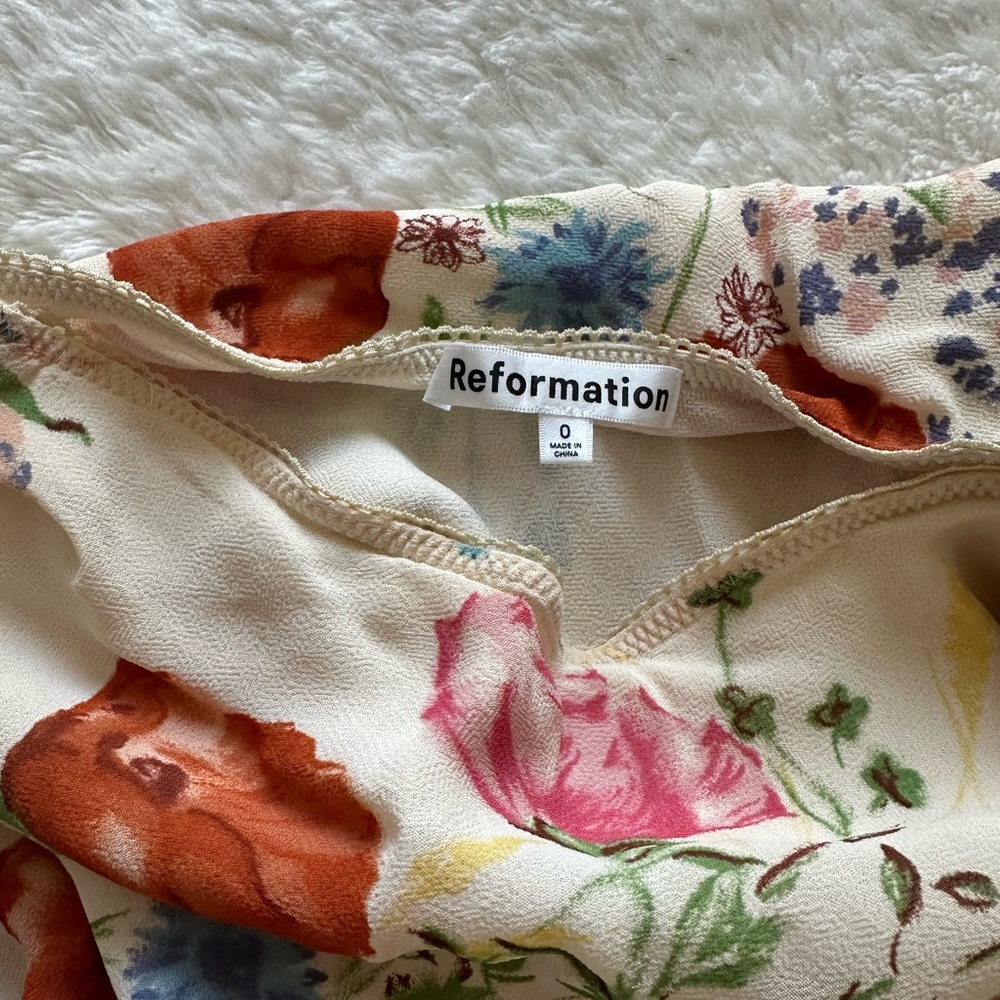 Reformation Cream Floral Maxi Skirt - Picture 3 of 4